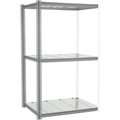 Global Industrial High Cap. Add-On Rack 48Wx36Dx84H 3 Levels Steel Deck 1500lb Per Level GRY 581011GY